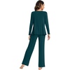 image:imageWiWi Viscose from Bamboo Pajama Sets for Women Super Soft Pjs Short Sleeve with Pants Cooling Sleepwear Loungewear SXXLBpeacock Green