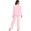image:imageWiWi Viscose from Bamboo Pajama Sets for Women Super Soft Pjs Short Sleeve with Pants Cooling Sleepwear Loungewear SXXLBpink