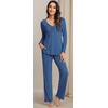 image:imageWiWi Viscose from Bamboo Pajama Sets for Women Super Soft Pjs Short Sleeve with Pants Cooling Sleepwear Loungewear SXXLBprussian Blue