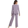 image:imageWiWi Viscose from Bamboo Pajama Sets for Women Super Soft Pjs Short Sleeve with Pants Cooling Sleepwear Loungewear SXXLBviolet