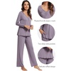 image:imageWiWi Viscose from Bamboo Pajama Sets for Women Super Soft Pjs Short Sleeve with Pants Cooling Sleepwear Loungewear SXXLBviolet