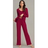 image:imageWiWi Viscose from Bamboo Pajama Sets for Women Super Soft Pjs Short Sleeve with Pants Cooling Sleepwear Loungewear SXXLBwine