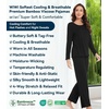 image:imageWiWi Viscose from Bamboo Pajama Sets for Women Super Soft Pjs Short Sleeve with Pants Cooling Sleepwear Loungewear SXXLCblack