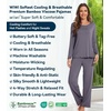 image:imageWiWi Viscose from Bamboo Pajama Sets for Women Super Soft Pjs Short Sleeve with Pants Cooling Sleepwear Loungewear SXXLCdark Grey