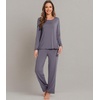 image:imageWiWi Viscose from Bamboo Pajama Sets for Women Super Soft Pjs Short Sleeve with Pants Cooling Sleepwear Loungewear SXXLCdark Grey