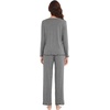 image:imageWiWi Viscose from Bamboo Pajama Sets for Women Super Soft Pjs Short Sleeve with Pants Cooling Sleepwear Loungewear SXXLCdark Heather Grey