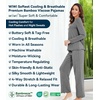 image:imageWiWi Viscose from Bamboo Pajama Sets for Women Super Soft Pjs Short Sleeve with Pants Cooling Sleepwear Loungewear SXXLCdark Heather Grey