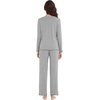 image:imageWiWi Viscose from Bamboo Pajama Sets for Women Super Soft Pjs Short Sleeve with Pants Cooling Sleepwear Loungewear SXXLCheather Grey
