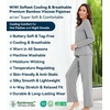 image:imageWiWi Viscose from Bamboo Pajama Sets for Women Super Soft Pjs Short Sleeve with Pants Cooling Sleepwear Loungewear SXXLCheather Grey