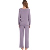 image:imageWiWi Viscose from Bamboo Pajama Sets for Women Super Soft Pjs Short Sleeve with Pants Cooling Sleepwear Loungewear SXXLCviolet
