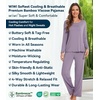 image:imageWiWi Viscose from Bamboo Pajama Sets for Women Super Soft Pjs Short Sleeve with Pants Cooling Sleepwear Loungewear SXXLCviolet