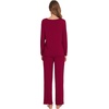 image:imageWiWi Viscose from Bamboo Pajama Sets for Women Super Soft Pjs Short Sleeve with Pants Cooling Sleepwear Loungewear SXXLCwine
