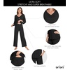 image:imageWiWi Viscose from Bamboo Pajama Sets for Women Super Soft Pjs Short Sleeve with Pants Cooling Sleepwear Loungewear SXXLDblack