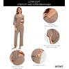 image:imageWiWi Viscose from Bamboo Pajama Sets for Women Super Soft Pjs Short Sleeve with Pants Cooling Sleepwear Loungewear SXXLDcamel