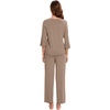 image:imageWiWi Viscose from Bamboo Pajama Sets for Women Super Soft Pjs Short Sleeve with Pants Cooling Sleepwear Loungewear SXXLDcamel