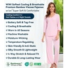 image:imageWiWi Viscose from Bamboo Pajama Sets for Women Super Soft Pjs Short Sleeve with Pants Cooling Sleepwear Loungewear SXXLDpink