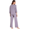 image:imageWiWi Viscose from Bamboo Pajama Sets for Women Super Soft Pjs Short Sleeve with Pants Cooling Sleepwear Loungewear SXXLDviolet