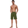 image:imageWiWi Viscose from Bamboo Pajama Short for Men Soft Knit Sleep Bottoms Summer Lounge Short Pants Cool Loungewear SXXLAarmy Green