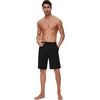 image:imageWiWi Viscose from Bamboo Pajama Short for Men Soft Knit Sleep Bottoms Summer Lounge Short Pants Cool Loungewear SXXLAblack
