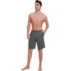 image:imageWiWi Viscose from Bamboo Pajama Short for Men Soft Knit Sleep Bottoms Summer Lounge Short Pants Cool Loungewear SXXLAdark Heather Grey