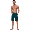 image:imageWiWi Viscose from Bamboo Pajama Short for Men Soft Knit Sleep Bottoms Summer Lounge Short Pants Cool Loungewear SXXLAforest Green