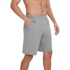 image:imageWiWi Viscose from Bamboo Pajama Short for Men Soft Knit Sleep Bottoms Summer Lounge Short Pants Cool Loungewear SXXLAheather Grey