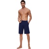 image:imageWiWi Viscose from Bamboo Pajama Short for Men Soft Knit Sleep Bottoms Summer Lounge Short Pants Cool Loungewear SXXLAnavy