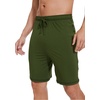 image:imageWiWi Viscose from Bamboo Pajama Short for Men Soft Knit Sleep Bottoms Summer Lounge Short Pants Cool Loungewear SXXLCarmy Green