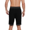 image:imageWiWi Viscose from Bamboo Pajama Short for Men Soft Knit Sleep Bottoms Summer Lounge Short Pants Cool Loungewear SXXLCblack