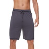 image:imageWiWi Viscose from Bamboo Pajama Short for Men Soft Knit Sleep Bottoms Summer Lounge Short Pants Cool Loungewear SXXLCdark Grey