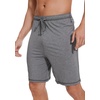 image:imageWiWi Viscose from Bamboo Pajama Short for Men Soft Knit Sleep Bottoms Summer Lounge Short Pants Cool Loungewear SXXLCheather Grey