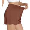 image:imageWiWi Viscose from Bamboo Pajama Shorts for Women Soft Casual Sleep Wide Leg Lounge Bottoms Pj SXXLChocolate Brown