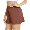 image:imageWiWi Viscose from Bamboo Pajama Shorts for Women Soft Casual Sleep Wide Leg Lounge Bottoms Pj SXXLChocolate Brown