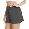 image:imageWiWi Viscose from Bamboo Pajama Shorts for Women Soft Casual Sleep Wide Leg Lounge Bottoms Pj SXXLIron Grey