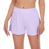 image:imageWiWi Viscose from Bamboo Pajama Shorts for Women Soft Casual Sleep Wide Leg Lounge Bottoms Pj SXXLPastel Purple