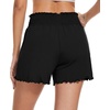 image:imageWiWi Viscose from Bamboo Pajama Shorts for Women Soft Sleep Boxers High Waisted Lounge Short Pj Bottoms SXXLAblack