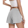 image:imageWiWi Viscose from Bamboo Pajama Shorts for Women Soft Sleep Boxers High Waisted Lounge Short Pj Bottoms SXXLBlight Heather Grey