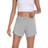 image:imageWiWi Viscose from Bamboo Pajama Shorts for Women Soft Sleep Boxers High Waisted Lounge Short Pj Bottoms SXXLBlight Heather Grey