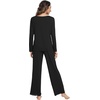 image:imageWiWi Viscose from Bamboo Pajamas Sets for Women Soft Long Sleeve Sleepwear and Pants Pjs Lounge Set Loungewear SXXLBlack