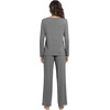 image:imageWiWi Viscose from Bamboo Pajamas Sets for Women Soft Long Sleeve Sleepwear and Pants Pjs Lounge Set Loungewear SXXLDark Heather Grey