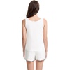 image:imageWiWi Viscose from Bamboo Pajamas for Women Tank Top and Shorts Pajama Set Soft Sleepwear SXXLAraw White