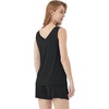 image:imageWiWi Viscose from Bamboo Pajamas for Women Tank Top and Shorts Pajama Set Soft Sleepwear SXXLBblack