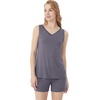 image:imageWiWi Viscose from Bamboo Pajamas for Women Tank Top and Shorts Pajama Set Soft Sleepwear SXXLBdark Grey