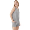 image:imageWiWi Viscose from Bamboo Pajamas for Women Tank Top and Shorts Pajama Set Soft Sleepwear SXXLBheather Grey