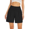 image:imageWiWi Viscose from Bamboo Sleep Shorts for Women Casual Lounge Boxers Soft Pajama Wide Leg Bottoms Sleepwear SXXLBlack