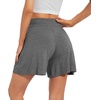 image:imageWiWi Viscose from Bamboo Sleep Shorts for Women Casual Lounge Boxers Soft Pajama Wide Leg Bottoms Sleepwear SXXLDark Heather Grey
