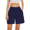 image:imageWiWi Viscose from Bamboo Sleep Shorts for Women Casual Lounge Boxers Soft Pajama Wide Leg Bottoms Sleepwear SXXLNavy