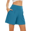 image:imageWiWi Viscose from Bamboo Sleep Shorts for Women Casual Lounge Boxers Soft Pajama Wide Leg Bottoms Sleepwear SXXLTeal Blue