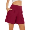 image:imageWiWi Viscose from Bamboo Sleep Shorts for Women Casual Lounge Boxers Soft Pajama Wide Leg Bottoms Sleepwear SXXLWine Red