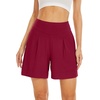 image:imageWiWi Viscose from Bamboo Sleep Shorts for Women Casual Lounge Boxers Soft Pajama Wide Leg Bottoms Sleepwear SXXLWine Red